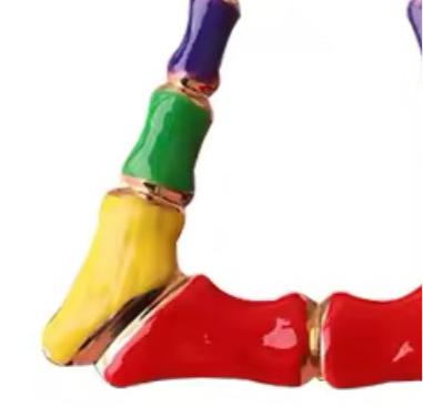 Multi Painted Bamboo Earrings #1