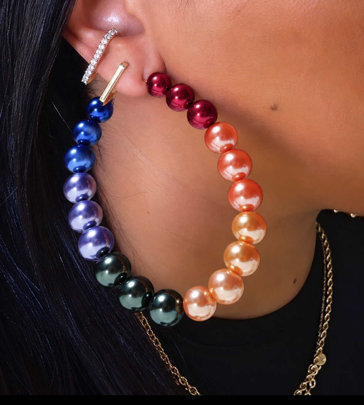 Pearl Hoop Earrings