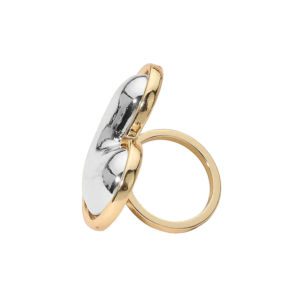 Mixed Metal Heart Ring