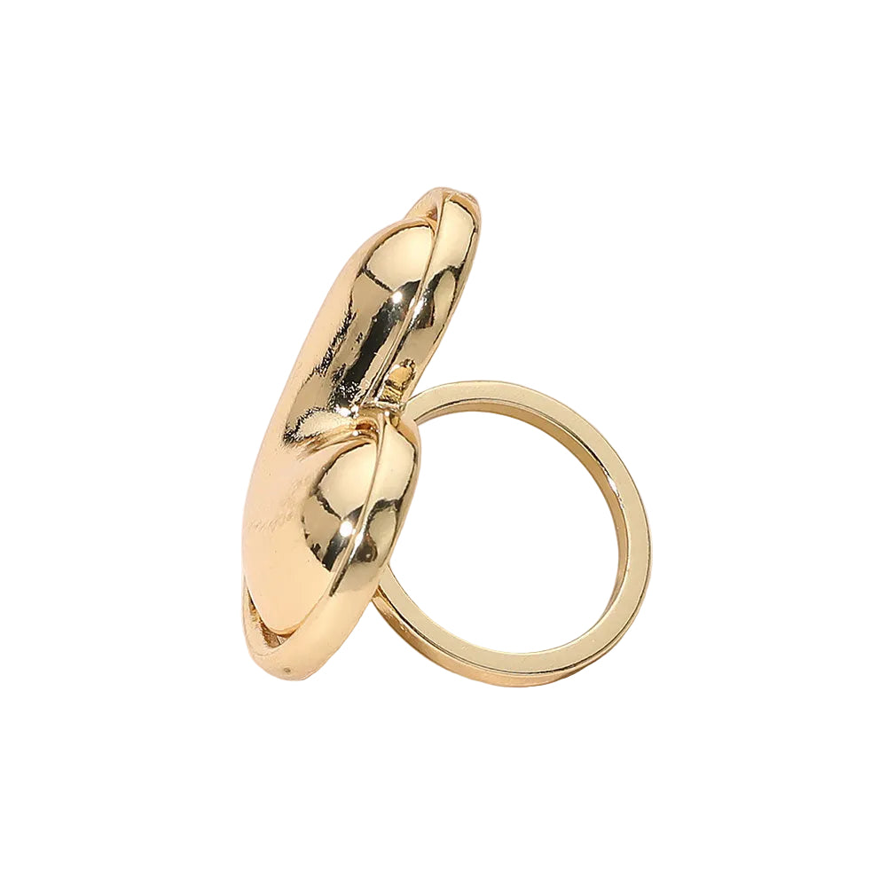 Gold Metal Heart Ring