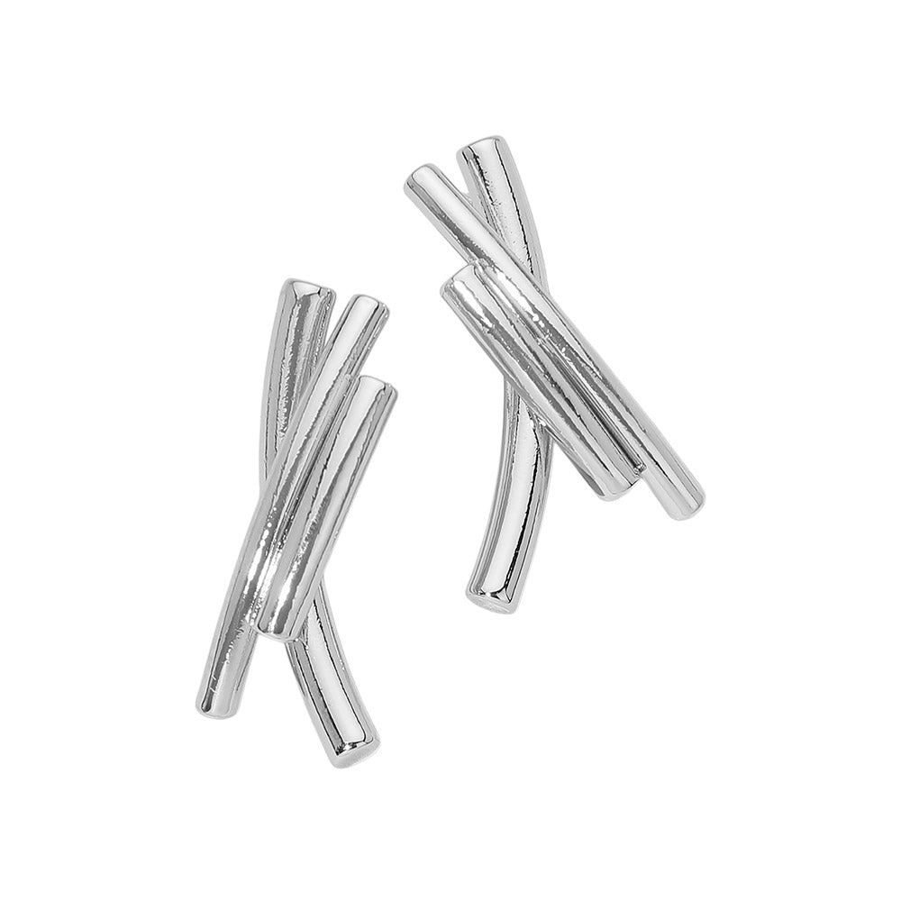 Crossed Bar Earrings