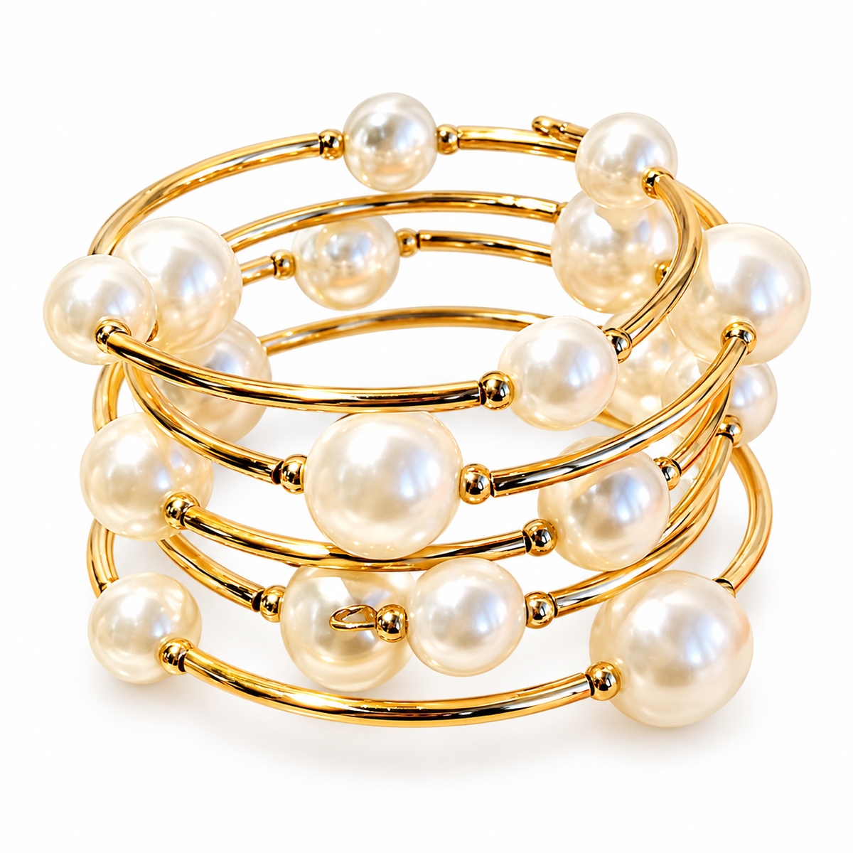 Beaded pearl bracelet
