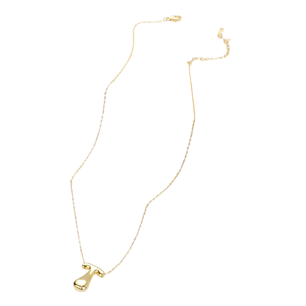 Personalized Initial Necklace - 18k gold dipped