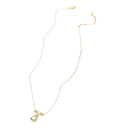 Personalized Initial Necklace - 18k gold dipped