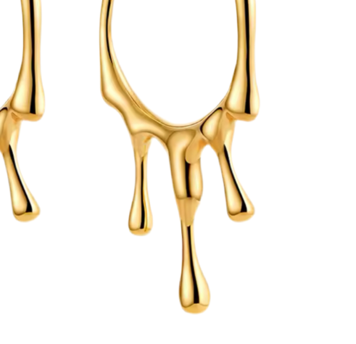 Drip Gold Plated Earrings