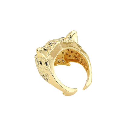 Abstract Leopard Ring