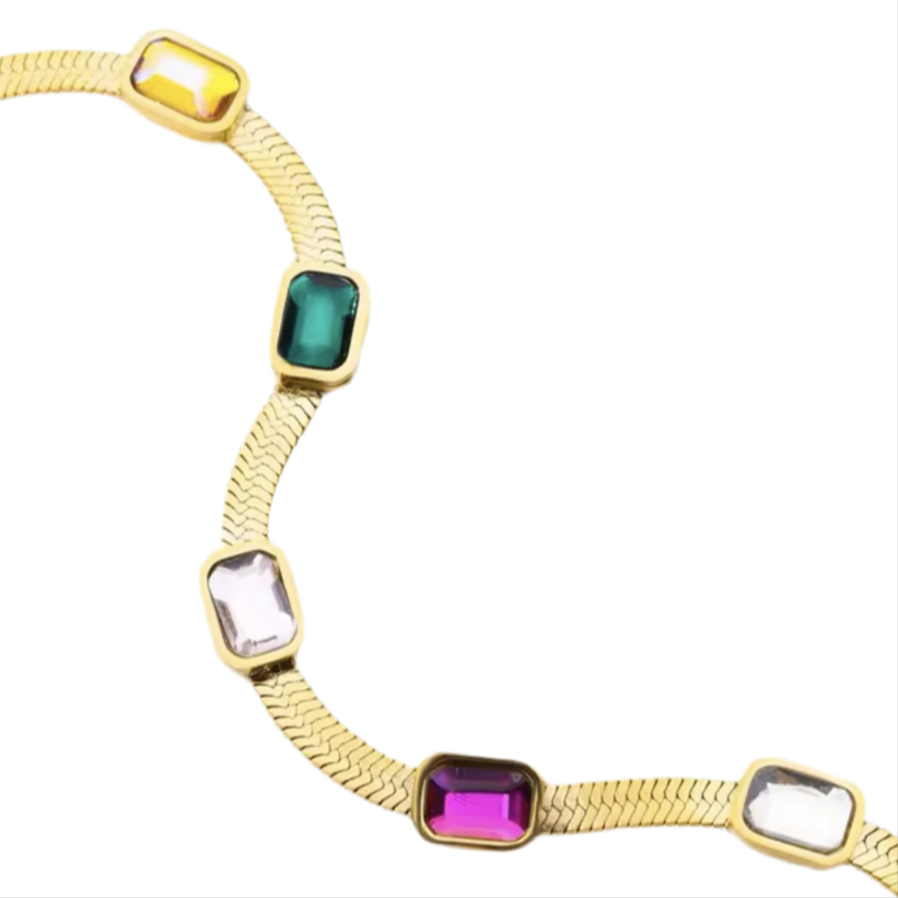 Gold Plated Rainbow Bracelet