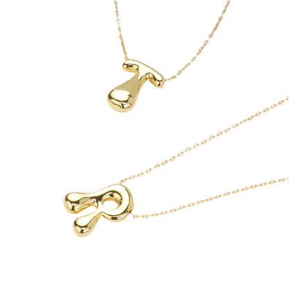 Personalized Initial Necklace - 18k gold dipped