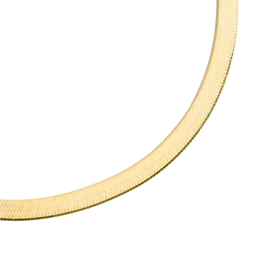 Herringbone Anklet (14k gold plated)