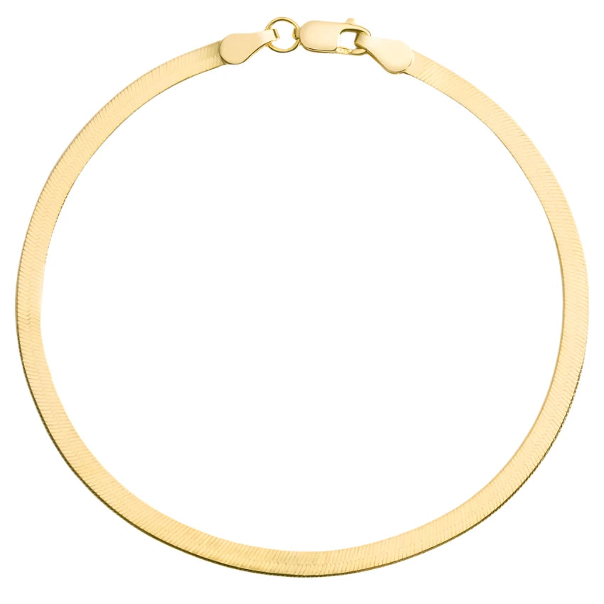 Herringbone Anklet (14k gold plated)