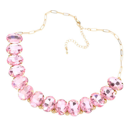 Pink Rhinestone Necklace