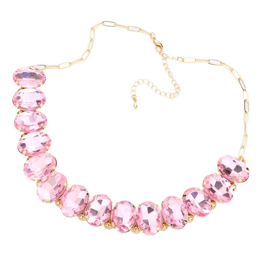 Pink Rhinestone Necklace
