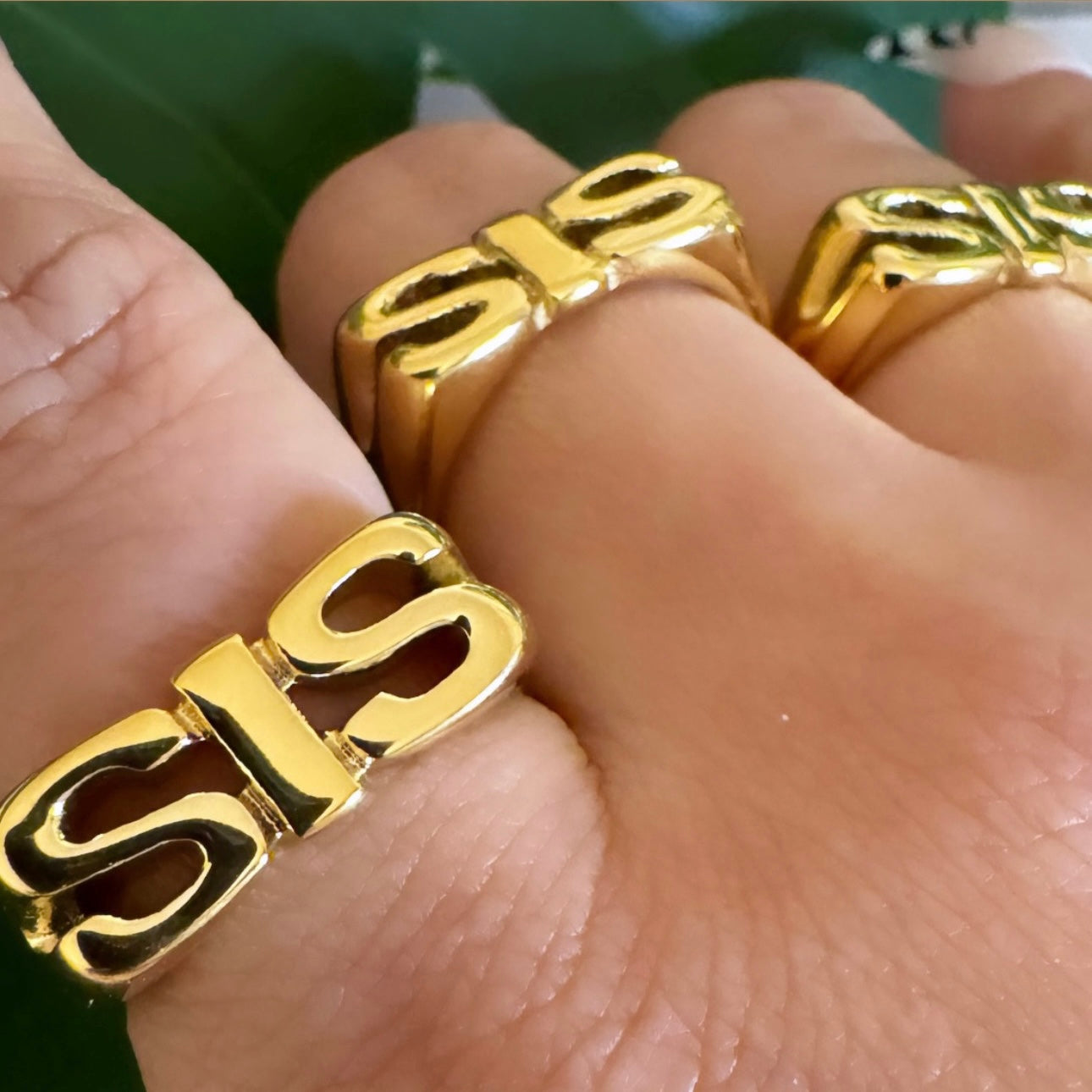 Sis Gold Plated Ring