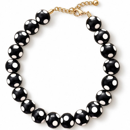 Polka Dot Beaded Necklace