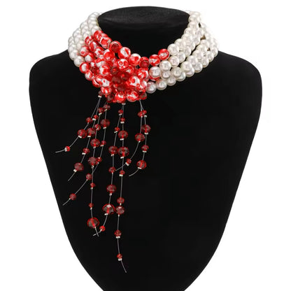 Red Pearl Choker