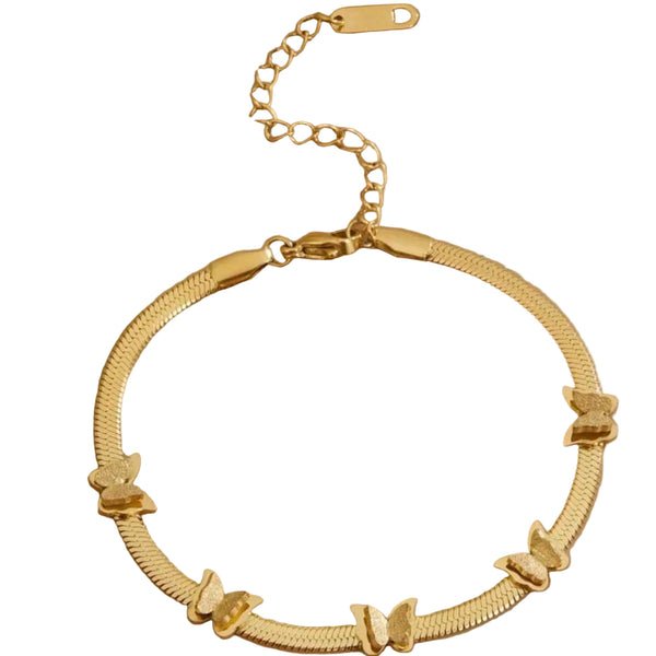 Butterfly Anklet (Stainless Steel)