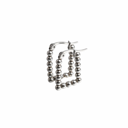 Small 18k Plated Pearl Hoop Earrings