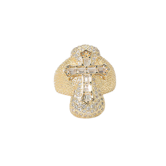 Baguette CZ Cross Ring