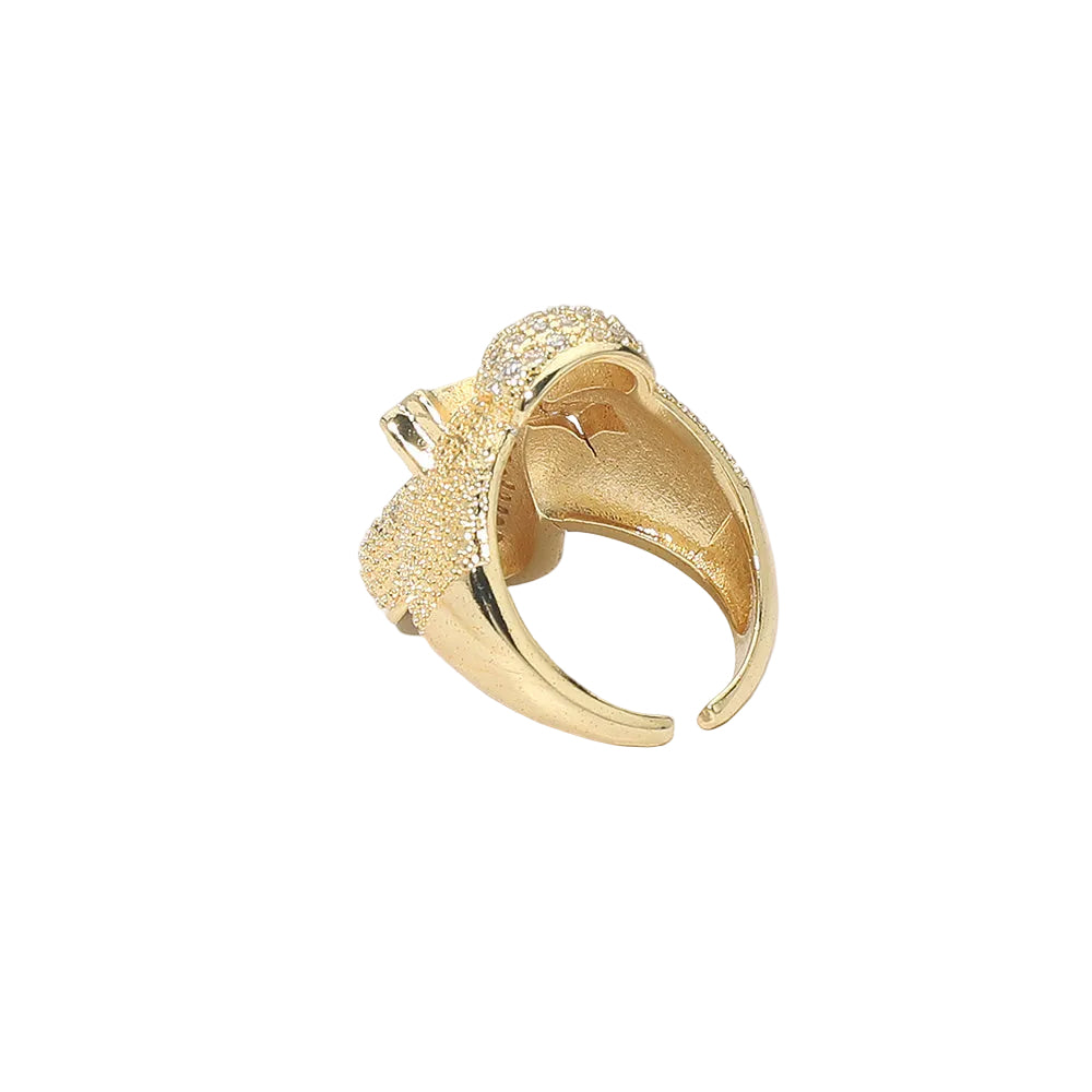 Baguette CZ Cross Ring