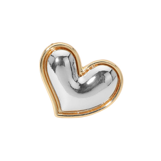 Mixed Metal Heart Ring