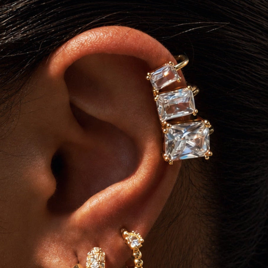 CZ Gold Plated Ear Cuff