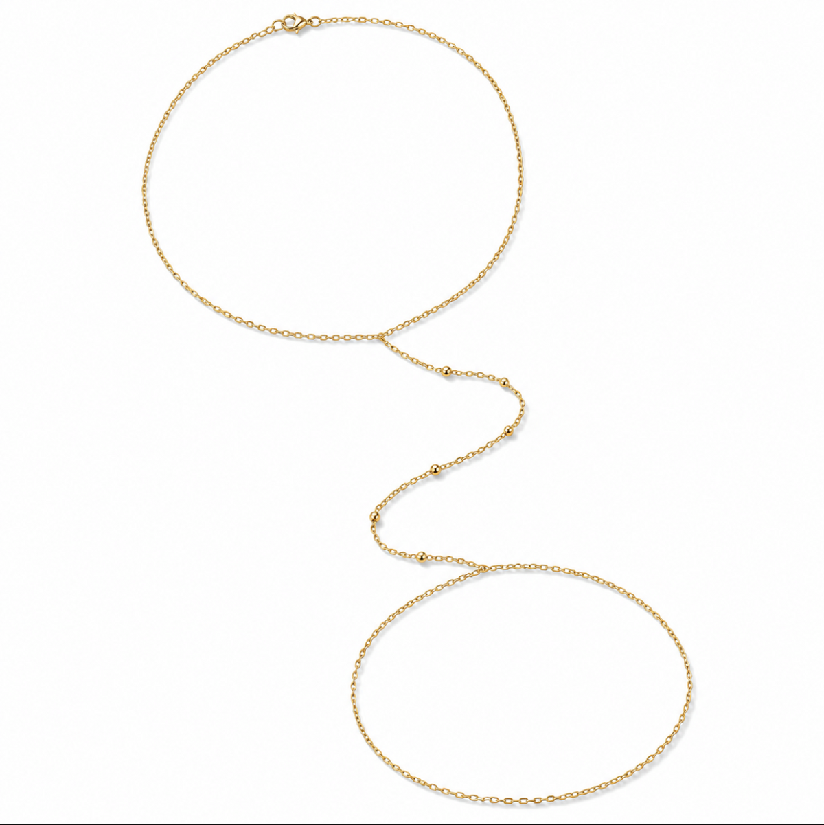 Beaded Body Chain (gold plated)