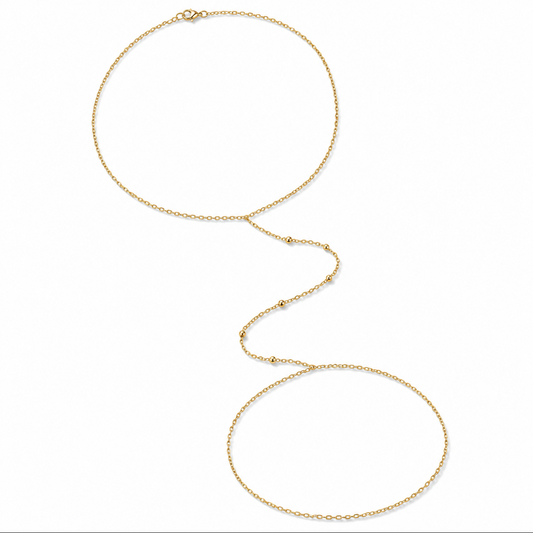 Beaded Body Chain (gold plated)