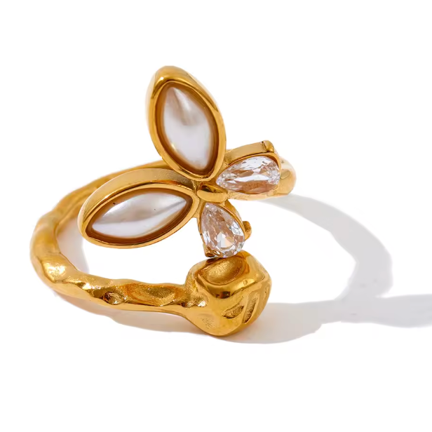 Flower Ring (18k Gold Plated)