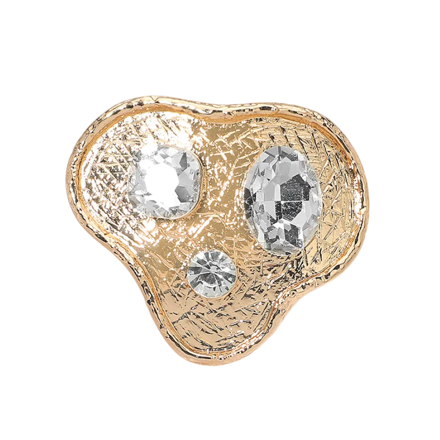 Abstract Stone Accent Ring