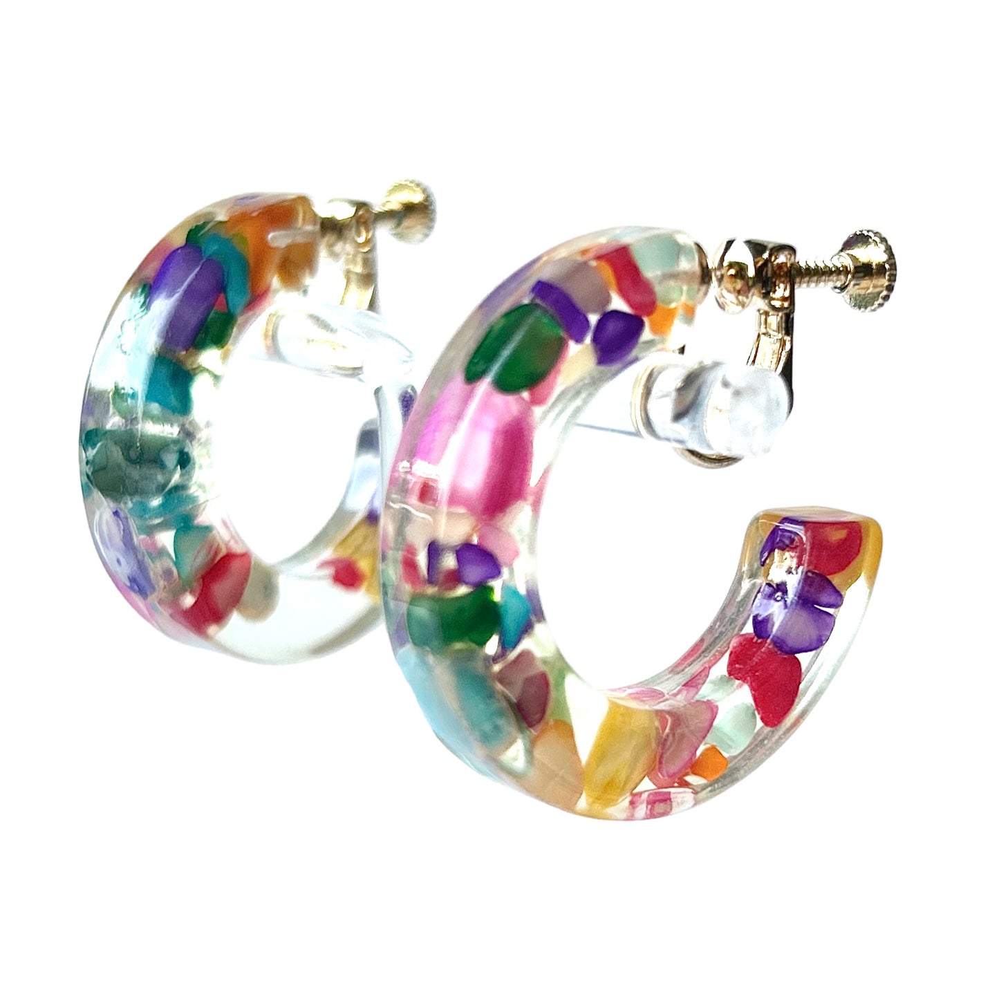 Kaleidoscope Clip On Earrings