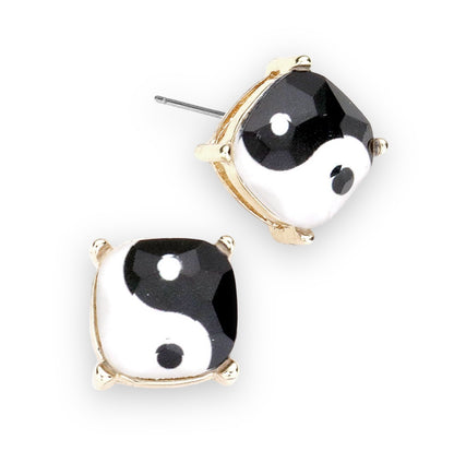 Yin Yang Stud Earrings