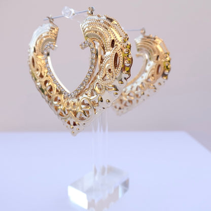 Open Heart hoops (gold)